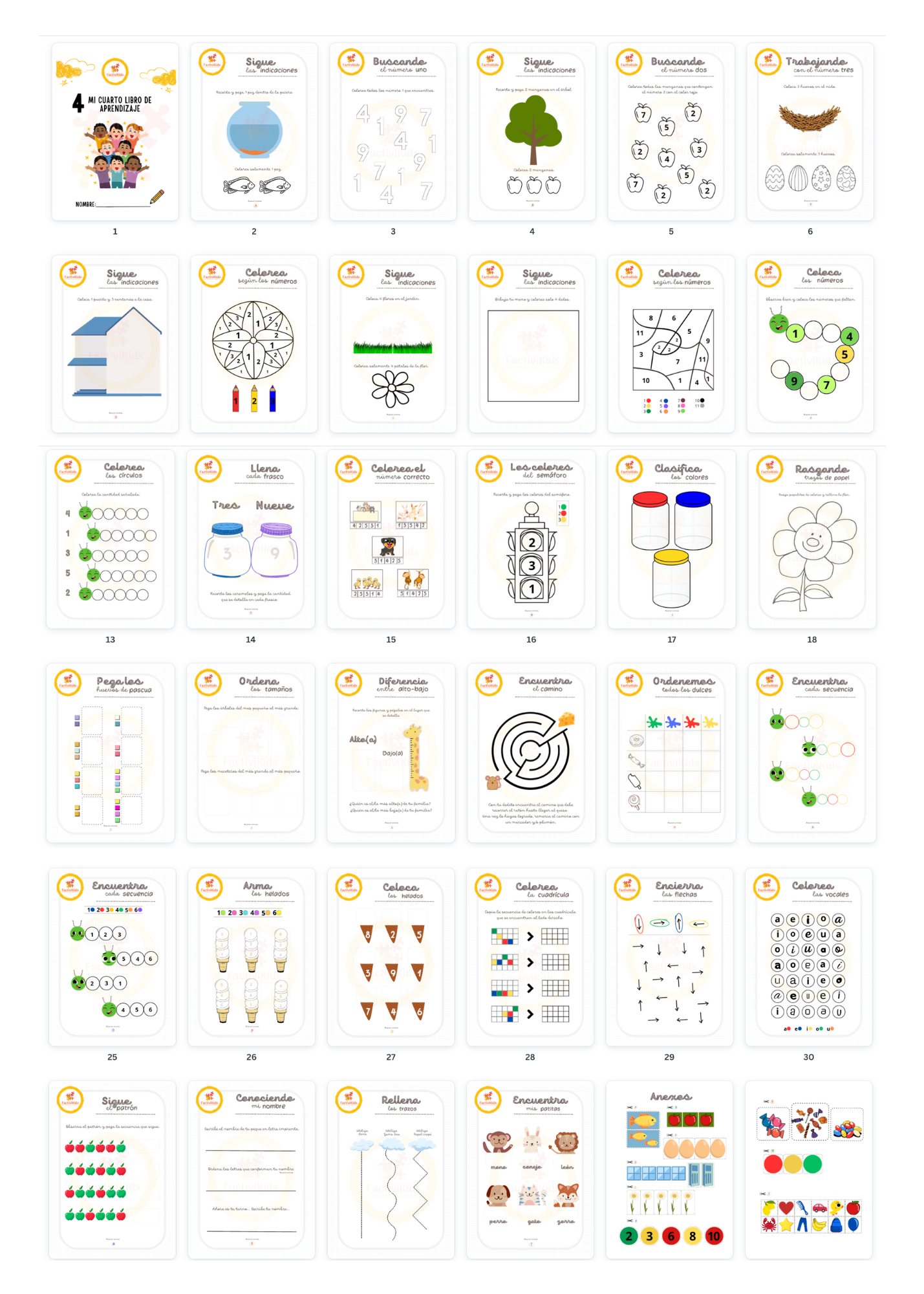 Actividades Infantiles 3 años + | Mi Cuarto Libro