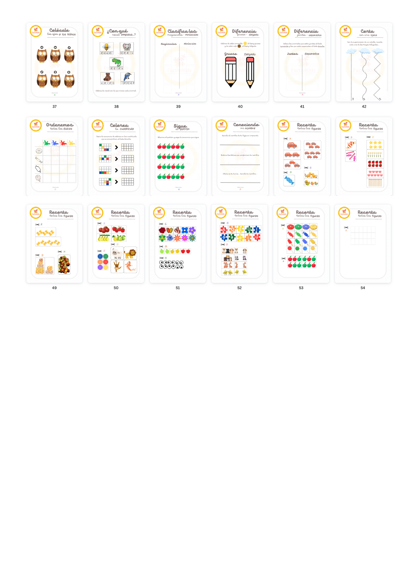 Actividades Infantiles 3 años + | Mi Tercer Libro