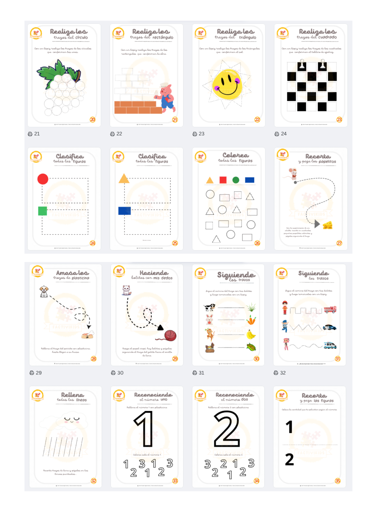 Actividades Infantiles 2 años + | Mi Primer Libro