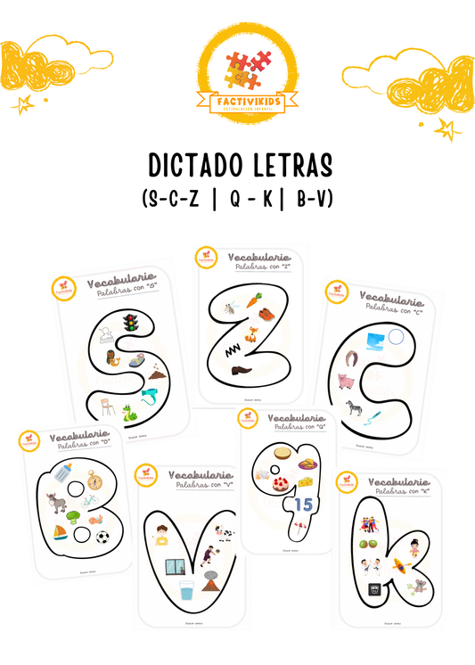 Dictado Letra S-C-Z, B-V y Q-K